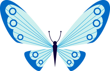 Sticker - Colorful butterfly insect. Vector illustration