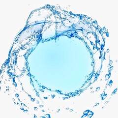 water splash isolated on white