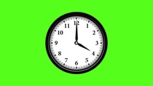 Times Fly (Time Flies Animation). Wall Watch Icon On Green Screen Background With Time Passing Fast - Time Passes Fast 4K Animation Sign On Chroma Key Background