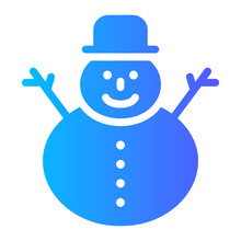 Snowman Gradient Icon