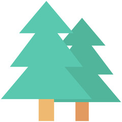 Sticker - Pine Tree Vector Icon 