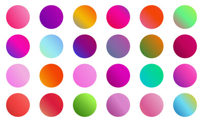 Poster - Vivid gradient spheres collection set. vector illustration. eps 10.