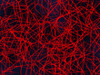 © Lida - Red polygons on black background. Red web on black. Abstract red black creative digital background. Modern futuristic background.