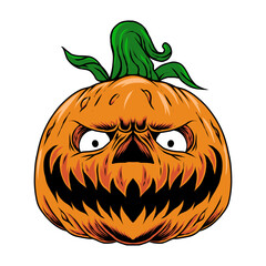 Wall Mural - halloween pumpkin head