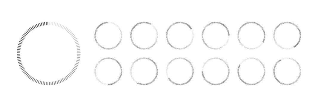 Circular Loading Buffering Icons Vector Video Ready for Animation Gif All Keyframes Frames Bufring Circle Waiting for Connection Buffer Preloader Download Symbol Easy Replace Color
