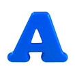 © wedninth - letter A uppercase alphabet plastic on white background with Clipping path