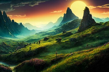Wall Mural - beautiful fantasy landscape