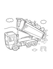 Wall Mural - Dump Truck Vector Illustration Art