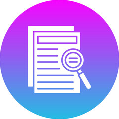 Poster - investigation gradient circle glyph inverted icon