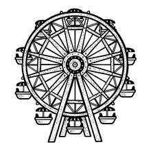 Ferris Wheel Sketch PNG Illustration With Transparent Background