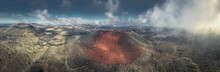 Red Mountain Volcano From Aerial View