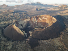 The Black Crow Volcano From Aerial View