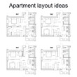 © Lydia Sokor - Apartment layout ideas, vector blueprint
