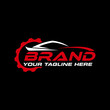 Gear car auto repair logo template