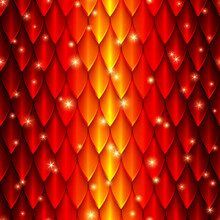Red Fire Dragon Skin Pattern