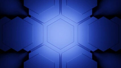 Poster - Futuristic geometric pattern pulsates. Design. Pulsating 3D pattern in futuristic style. Technological geometric pattern with pulsating lines in motion
