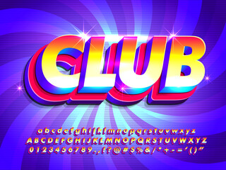 Fototapete - Pop 3d Bold Strong and Sharp Text Effect with Clean Edge