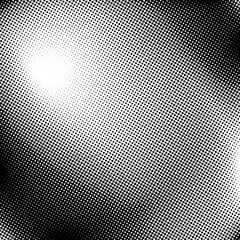 Aufkleber - Halftone background. Grunge halftone pop art texture. White and black abstract wallpaper. Geometric retro vector 