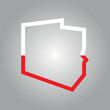 poland minimalist logo icon