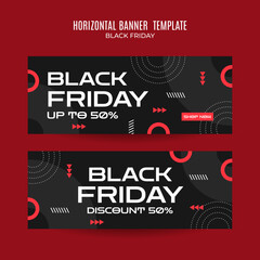 Wall Mural - Black Friday sale banner. Social media vector illustration template for website and mobile website development, email and newsletter design, marketing material.