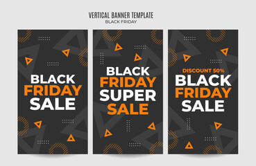 Wall Mural - Black Friday sale banner. Social media vector illustration template for website and mobile website development, email and newsletter design, marketing material.