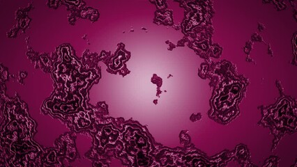 Poster -  Dark background. Motion. Pink and green neon blobs in animation that shimmer like gasoline.