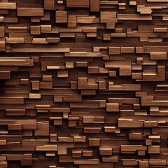 Wall Mural - stack of wooden boards. Generative AI Technology