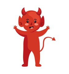 Poster - boy with devil costume