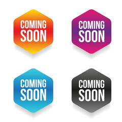 Wall Mural - Coming Soon web button colorful