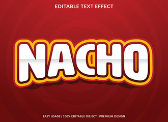 Wall Mural - nacho editable text effect template use for business logo and brand