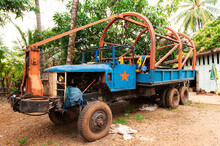 Old Blue Truck In Indochina