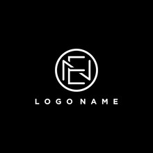 Ne Or En Abstract Initial Letter Linked Circle Monogram Elegant Luxury Modern Logo Template Design