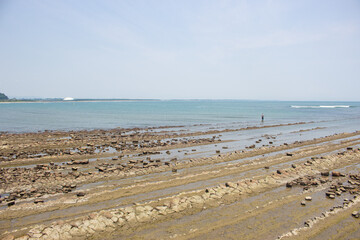 Beautifu view at Devil's Washboard in Aoshima, Miyazaki, Japan