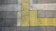 © Bayu - Braille Blocks are plates that are placed on pedestrians to safely guide