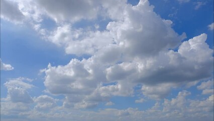 Wall Mural - white clouds in the sky. timelapse