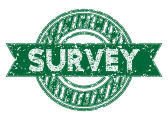 Poster - Simple vintage rubber stamp with Survey text.