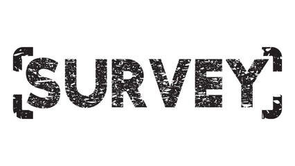 Poster - Simple vintage rubber stamp with Survey text.