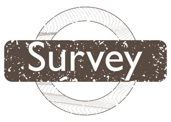 Poster - Simple vintage rubber stamp with Survey text.