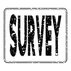 Poster - Simple vintage rubber stamp with Survey text.