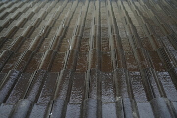 Wall Mural - wet roof of house resident, construction industry