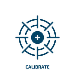 Poster - calibrate icon from computer collection. Filled calibrate, calibration, measure glyph icons isolated on white background. Black vector calibrate sign, symbol for web design and mobile apps