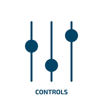 controls icon from arcade collection. Filled controls, control, technology glyph icons isolated on white background. Black vector controls sign, symbol for web design and mobile apps