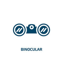 Poster - binocular icon from nautical collection. Filled binocular, travel, binoculars glyph icons isolated on white background. Black vector binocular sign, symbol for web design and mobile apps