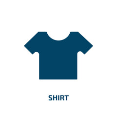 Poster - shirt icon from nautical collection. Filled shirt, wear, clothing glyph icons isolated on white background. Black vector shirt sign, symbol for web design and mobile apps
