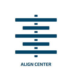 Poster - align center icon from signs collection. Filled align center, align, text glyph icons isolated on white background. Black vector align center sign, symbol for web design and mobile apps