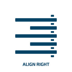 Poster - align right icon from signs collection. Filled align right, right, align glyph icons isolated on white background. Black vector align right sign, symbol for web design and mobile apps