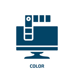 Poster - color icon from social media marketing collection. Filled color, business, technology glyph icons isolated on white background. Black vector color sign, symbol for web design and mobile apps