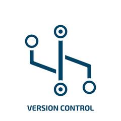Poster - version control icon from technology collection. filled version control, control, network glyph icon