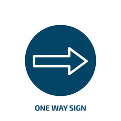Poster - one way sign icon from traffic signs collection. Filled one way sign, arrow, road glyph icons isolated on white background. Black vector one way sign sign, symbol for web design and mobile apps
