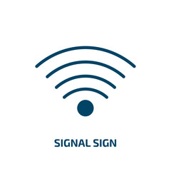 Poster - signal sign icon from traffic signs collection. Filled signal sign, signal, antenna glyph icons isolated on white background. Black vector signal sign sign, symbol for web design and mobile apps